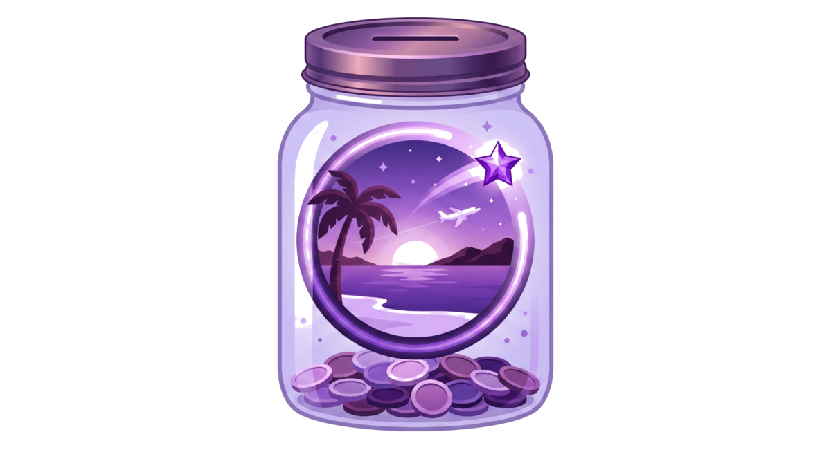 Barattolo DreamJar con galassia di sogni all'interno
